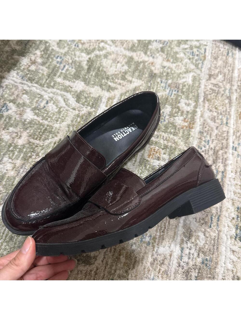 Kenneth Cole maroon patent leather loafers #loafers #leather